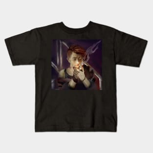 Crowley Smoking In The Stairwell Kids T-Shirt